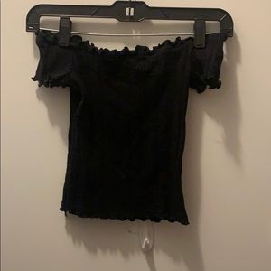 Black off the shoulder top